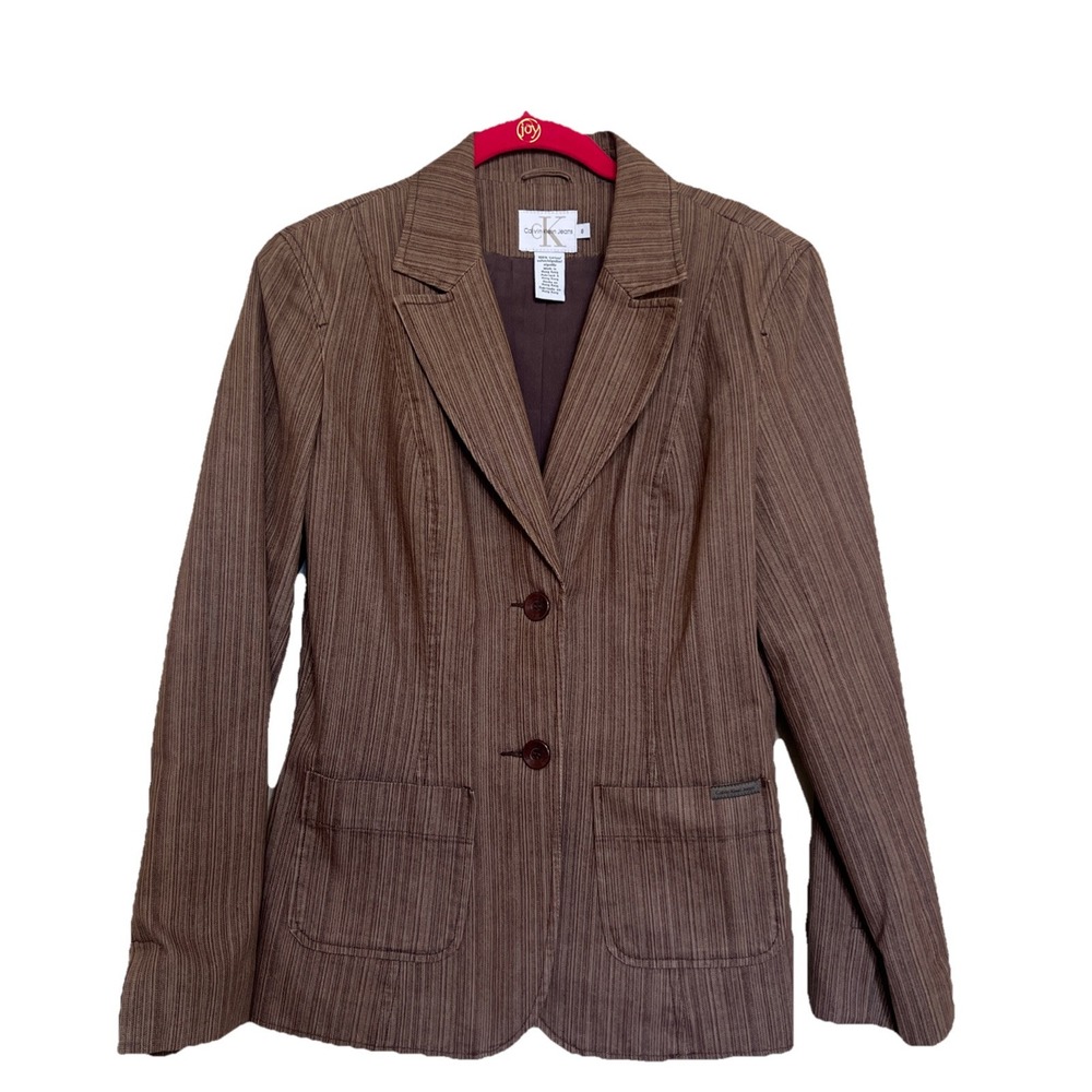 Calvin Klein  Women's Blazer‎ Vintage 1990-2000 100% Cotton